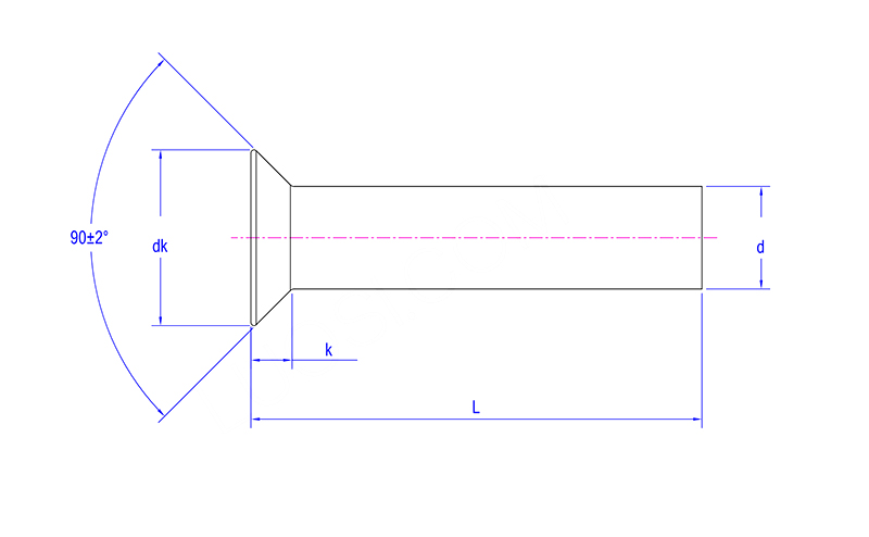 csk head solid rivet