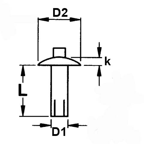 Aluminum Brazier Drive Rivets