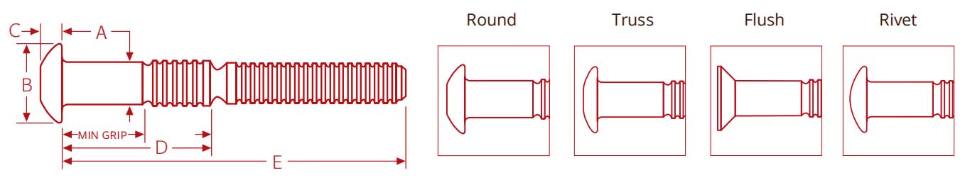 Stainless Steel Huck Bolts