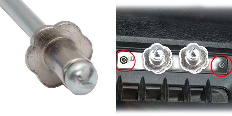 Rosette Dash Pop Rivets